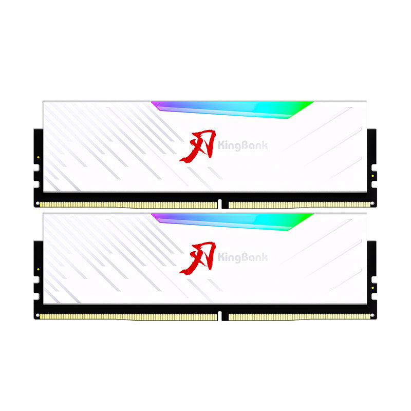 Kingbank 96G(48GB x 2) 6400MHz CL32 White RGB Hynix M-die DDR5