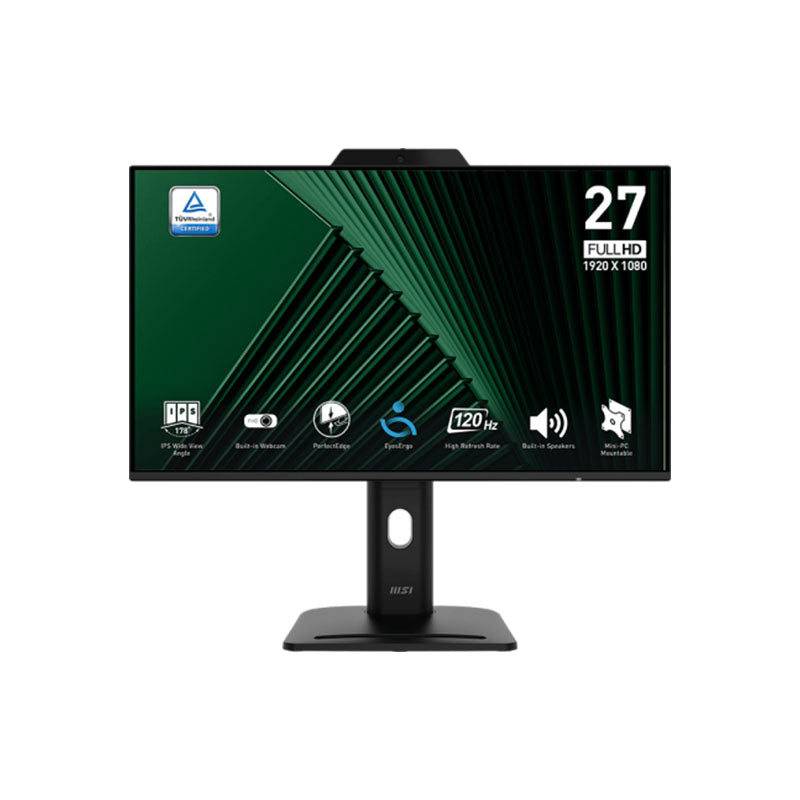 MSI PRO MP272PMG 27-inch 120Hz FHD Height Adjustable Monitor with Webcam and Speakers