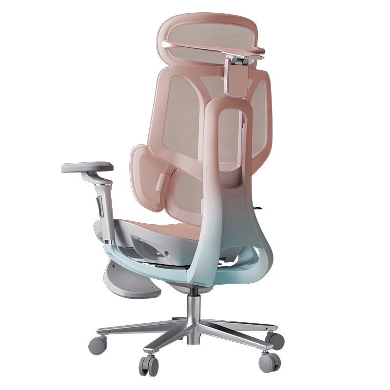 AutoFull HBADA E3 Pro 4.0 Ergonomic Office/Gaming Chair with Leg Rest (cherry blossom pink)