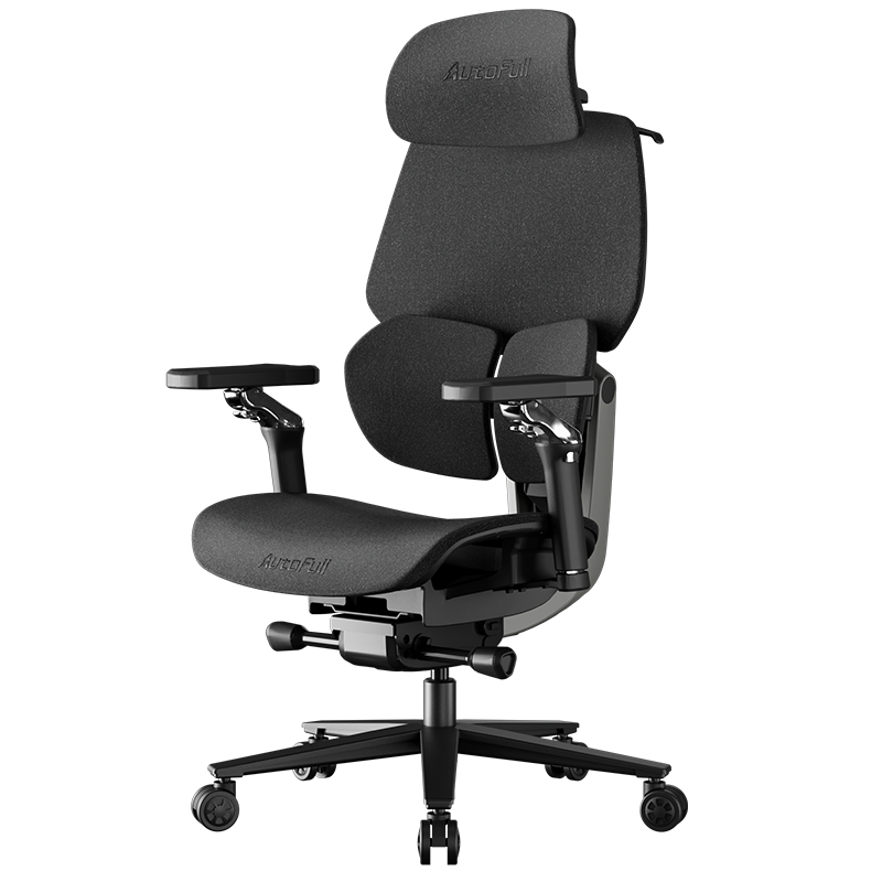 AutoFull G9 Ergonomic Gaming Chair with Leg Rest (Black)