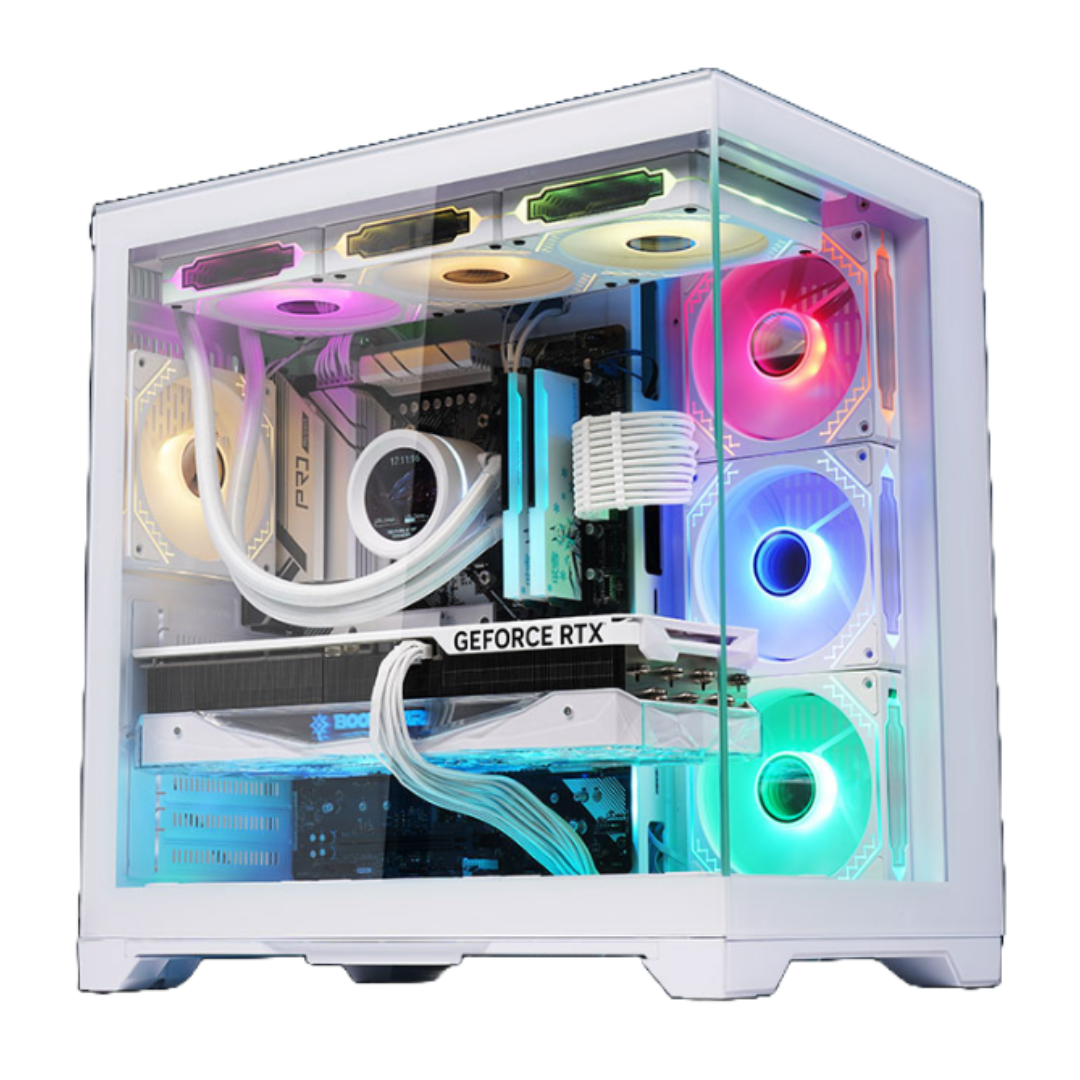 ATX Open-view case - White