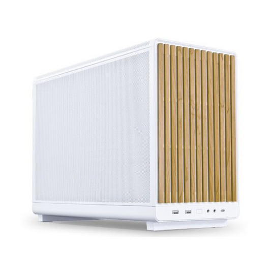 Lian Li DAN A3-mATX Micro Form Factor Micro-ATX Case - White (Wood Edition)