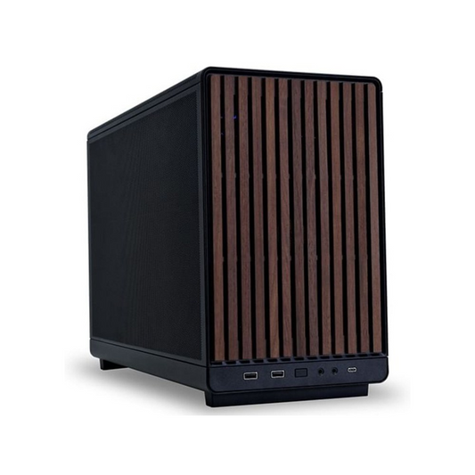 Lian Li DAN A3-mATX Micro Form Factor Micro-ATX Case - Black (Wood Edition)
