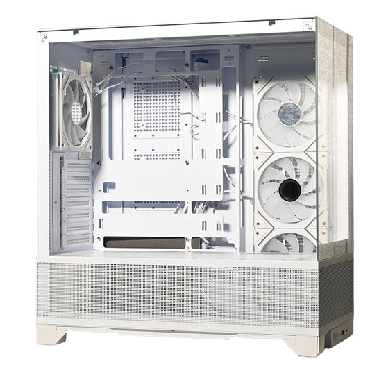 ATX Open-view Case (Black/White) 4 fans included