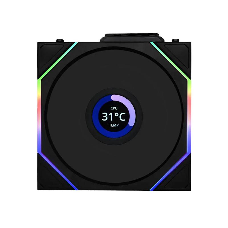 Lian Li Uni Fan TL120 LCD Wireless ARGB 120mm Fan - Black (1-Pack)