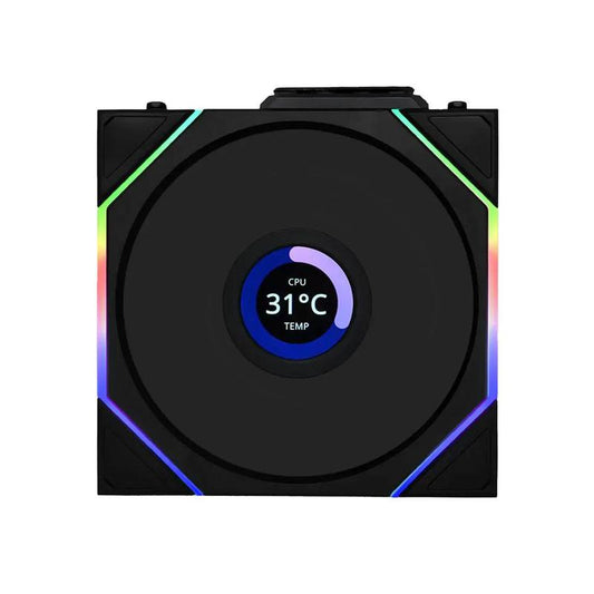 Lian Li Uni Fan TL120 LCD Reverse Wireless ARGB 120mm Fan - Black (1-Pack)