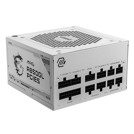 MSI MAG A850GL PCIE5 WHITE PCIe 5.0 850W 80+ Gold Fully Modular Power Supply
