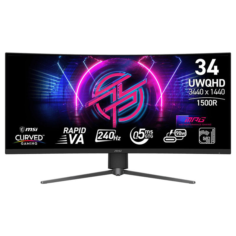 MSI MPG 346CQRF X24 34" UWQHD Rapid VA 240Hz Curved Gaming Monitor