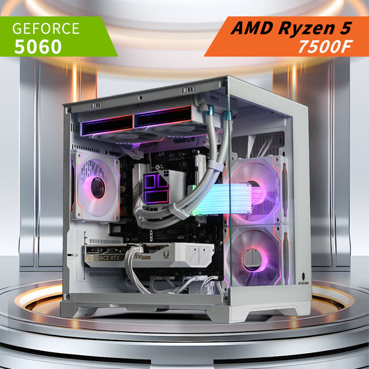 RYZEN 5 7500F | RTX 5060 White RGB AIO