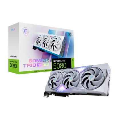 MSI GeForce RTX 5080 16GB GDDR7 GAMING TRIO OC WHITE