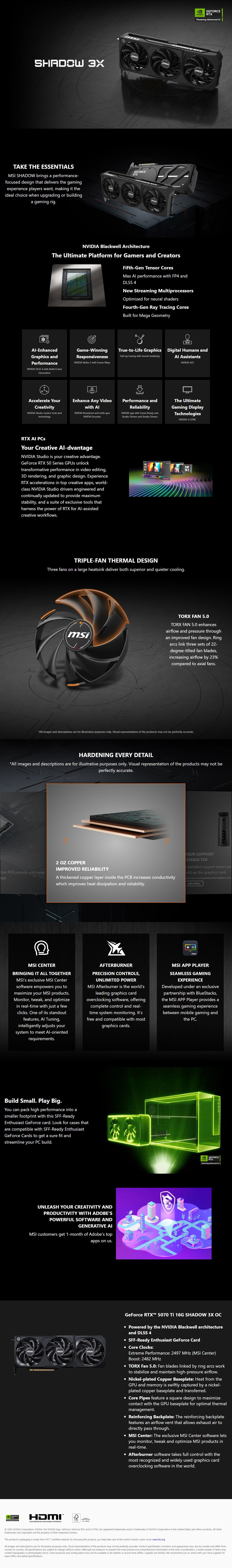 MSI GeForce RTX 5070 Ti 16G SHADOW 3X OC long picture