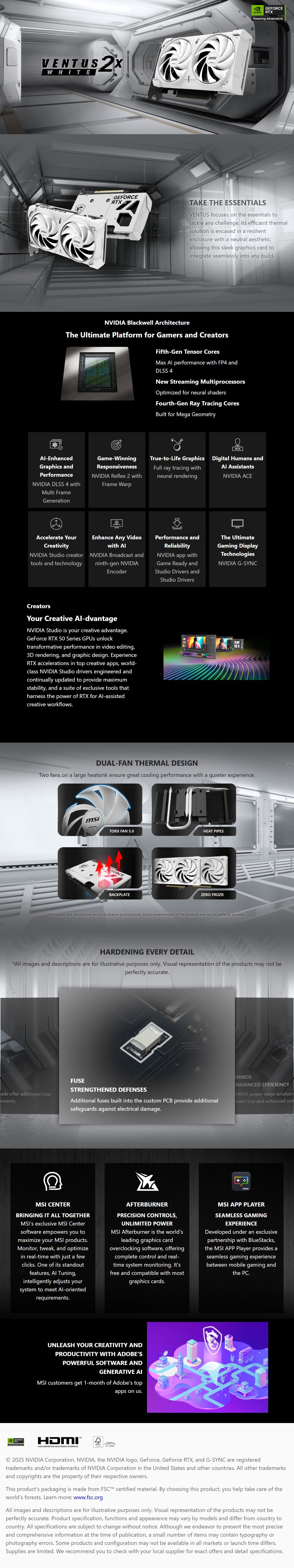 MSI GeForce RTX 5060 8G Ventus 2X OC White Graphics Card long picture