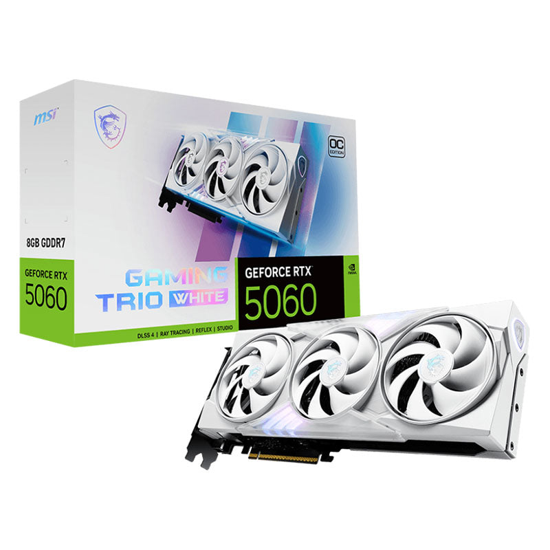 MSI GeForce RTX 5060 8G Gaming Trio OC White Graphics Card