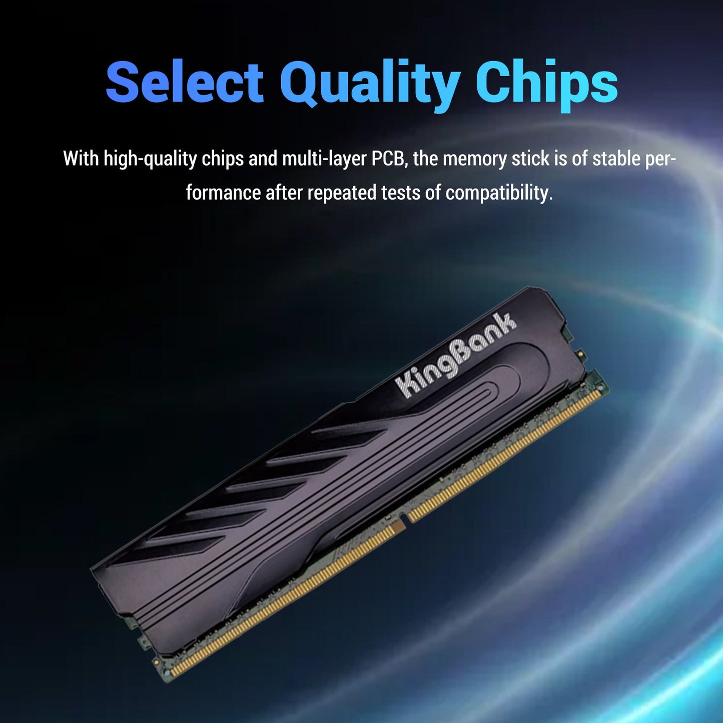 Kingbank KJIB DDR4 3200MHz 16GB CL22 Cxmt Intel Only Black