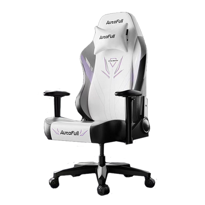 AutoFull C3 Whirlwind E-Sport Gaming Chair With Built In Lumbar Support (AF301BSSA)(White & Electric Purple)