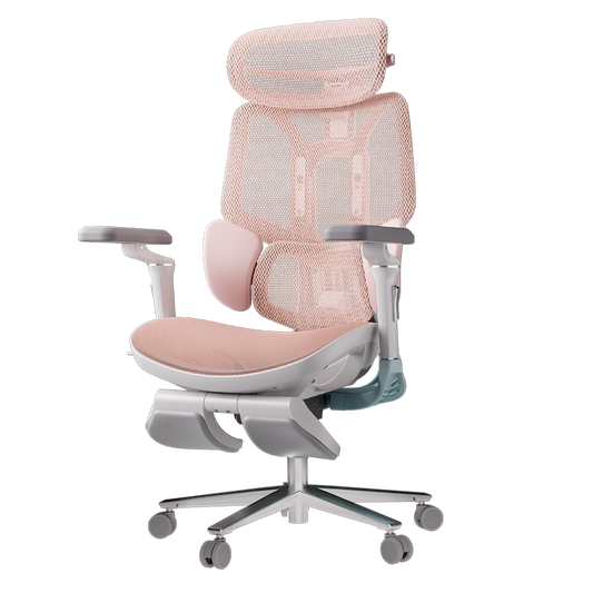 AutoFull HBADA E3 Pro 4.0 Ergonomic Office/Gaming Chair with Leg Rest (cherry blossom pink)