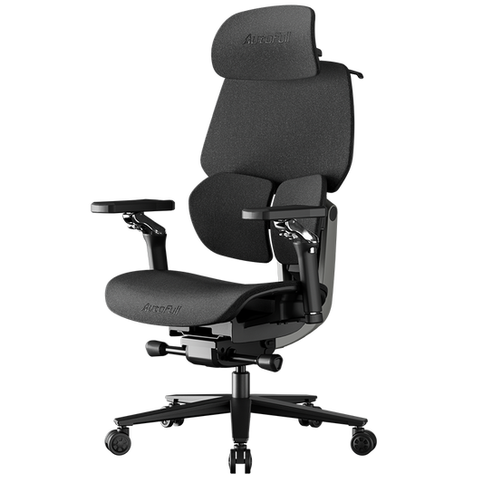 AutoFull G9 Ergonomic Gaming Chair with Leg Rest (Black)
