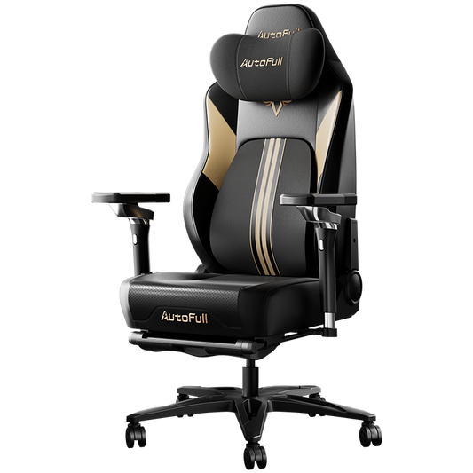 AutoFull M6 Pro Ventilation&Heating Gaming Chair with Leg Rest(Black)
