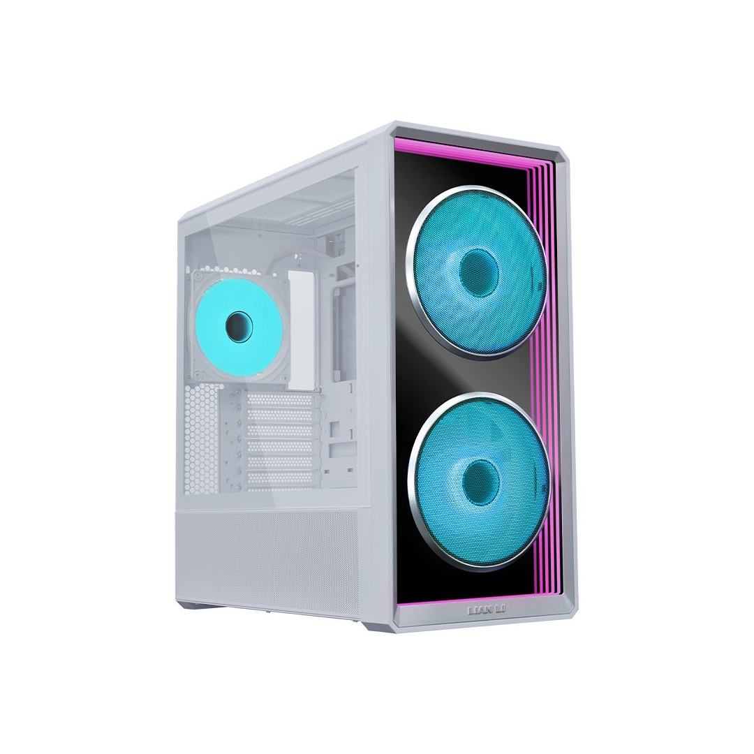 Lian Li Lancool 217 INF Infinity Mirror ATX Mid-Tower Case - White