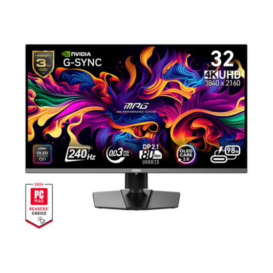 MSI MPG 322URX QD-OLED 31.5" 4K UHD 240Hz 0.03ms Adaptive-Sync Gaming Monitor