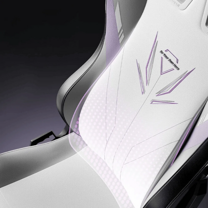 AutoFull C3 Whirlwind E-Sport Gaming Chair With Built In Lumbar Support (AF301BSSA)(White & Electric Purple)