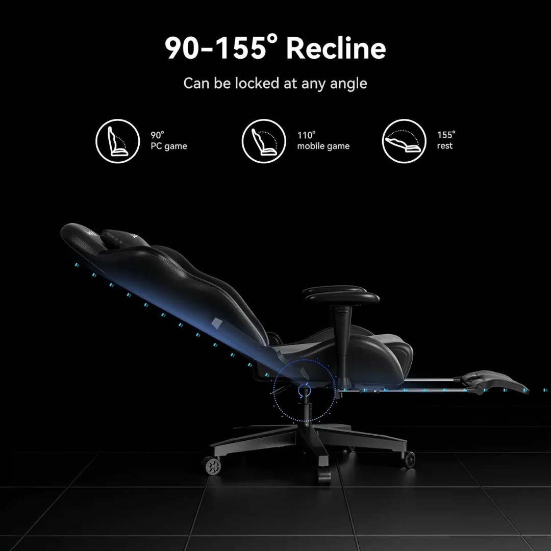 AutoFull C3 Graffiti Gaming Chair With Built In Lumbar Support (AF111BSSA)(Black & Purple)