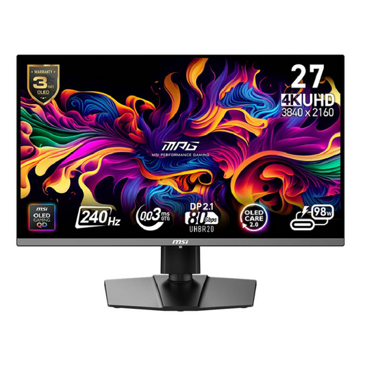 MSI MPG 272URX QD-OLED 26.5" 4K UHD 240Hz 0.03ms Adaptive-Sync Gaming Monitor