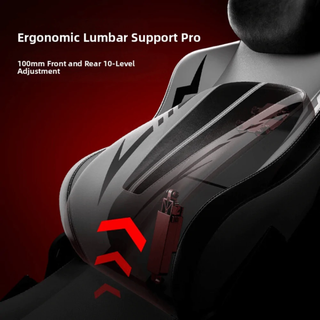 AutoFull C3 Pro Gaming Chair With 3D Headrest & Advanced Lumbar support (Silver & Black)