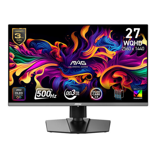 MSI MAG 272QP X50 27" WQHD QD-OLED 500Hz 0.03ms Adaptive-Sync Gaming Monitor