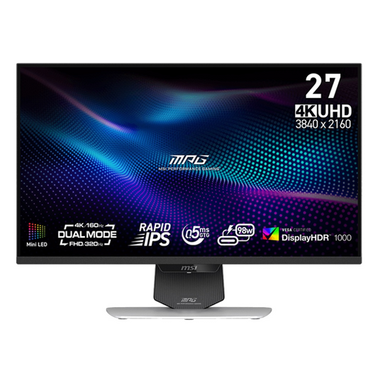 MSI MPG 274URDFW E16M 27" UHD 160Hz / FHD 320Hz Dual Mode IPS Adaptive-Sync Gaming Monitor