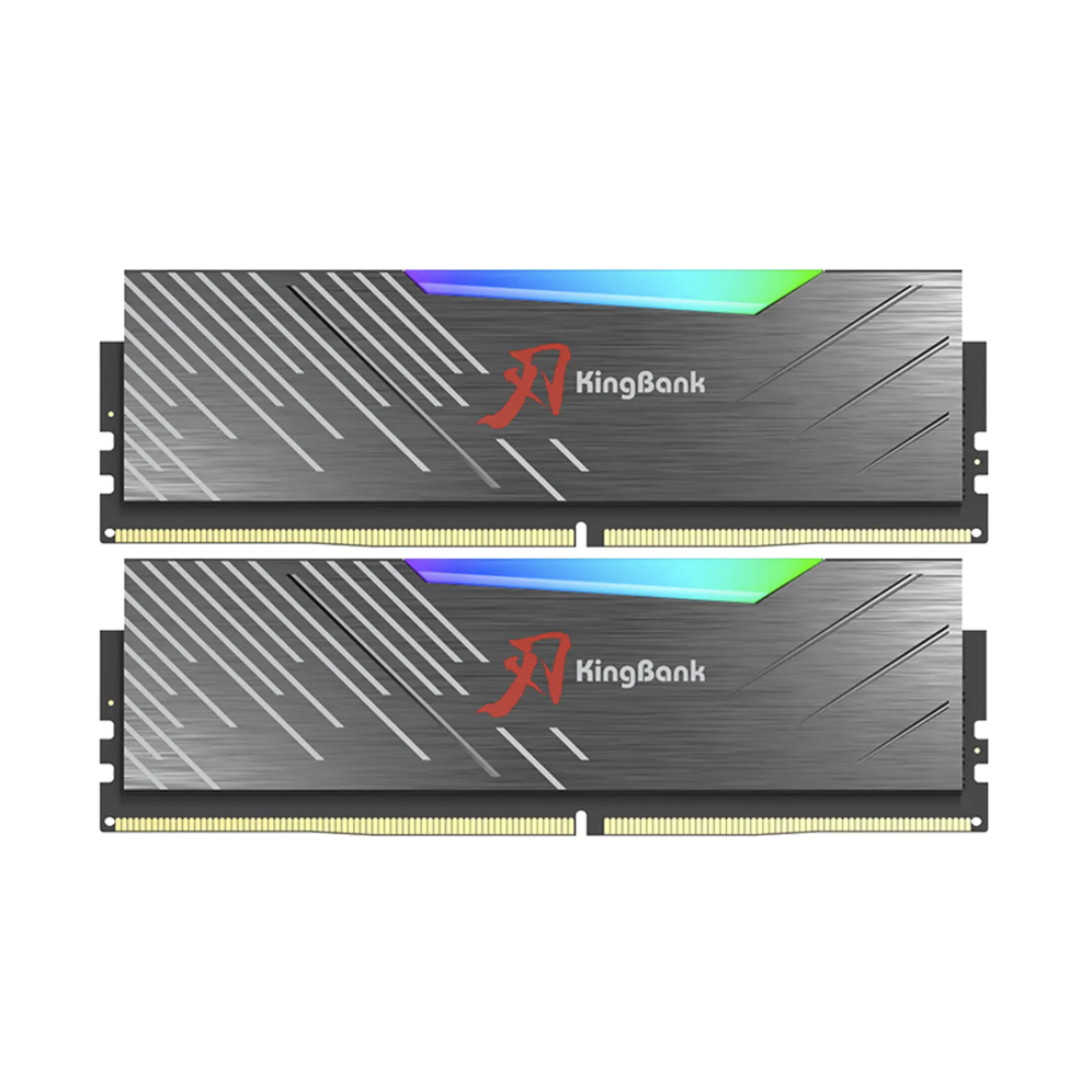 Kingbank KRRB DDR5 6400MHz 64GB (2X32GB) UDIMM A Hynix CL32 Black RGB