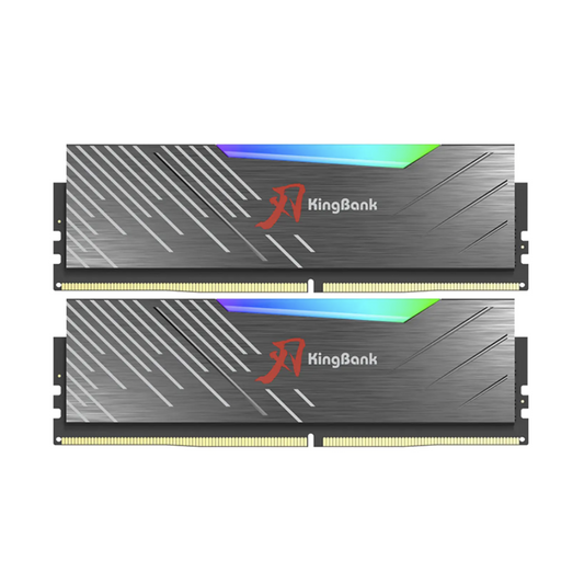 Kingbank KRRB DDR5 6400MHz 64GB (2X32GB) UDIMM A Hynix CL32 Black RGB