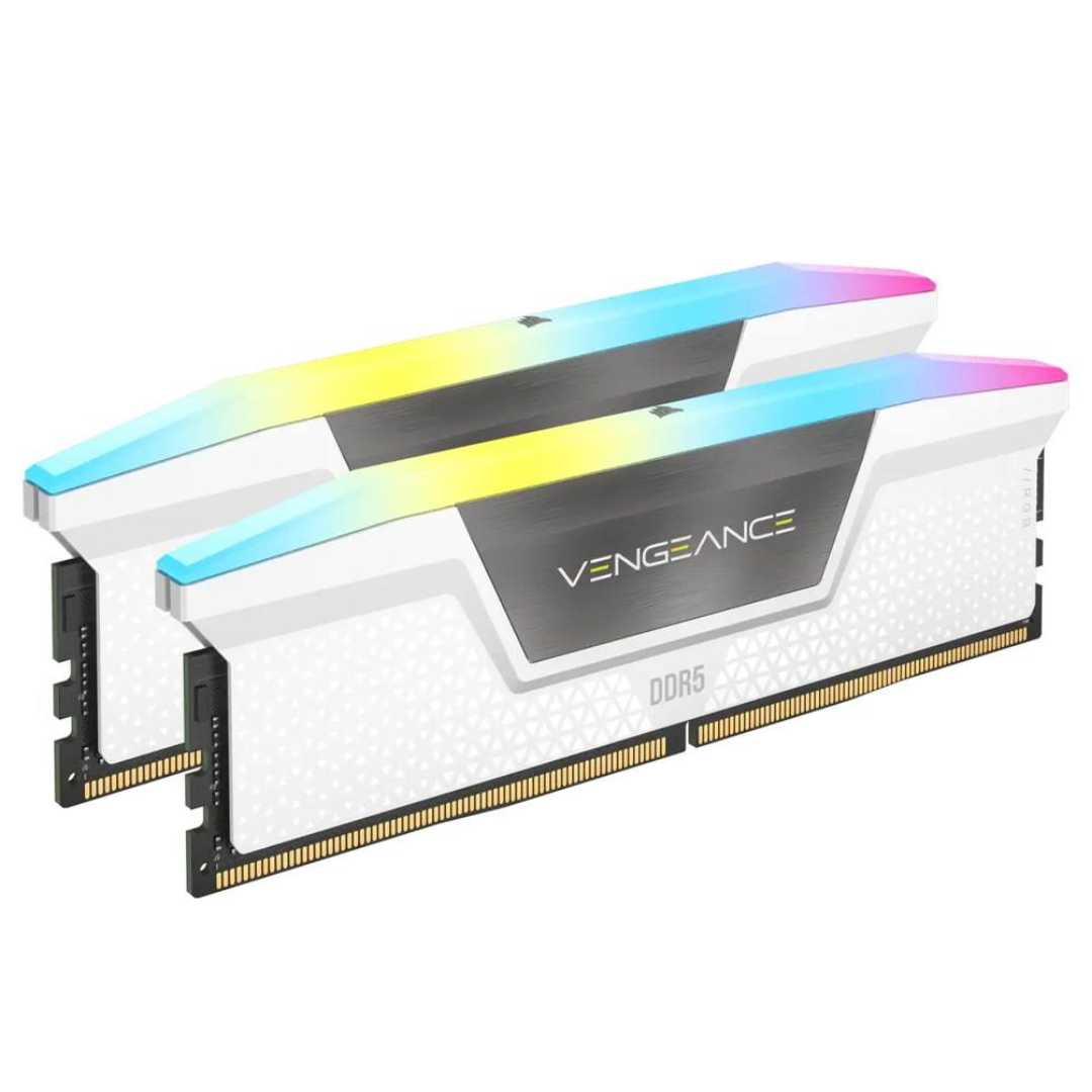 Corsair 32GB (2x16GB) Vengeance RGB CL36 6000MHz DDR5 RAM - White