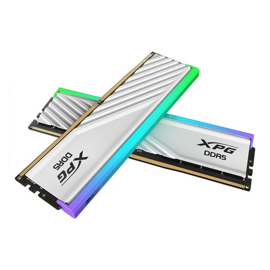XPG Lancer Blade RGB 32GB (2 × 16GB) DDR5 6000MHz CL36 Desktop RAM – White