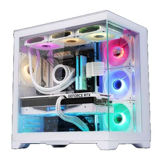 ATX Open-view case - White