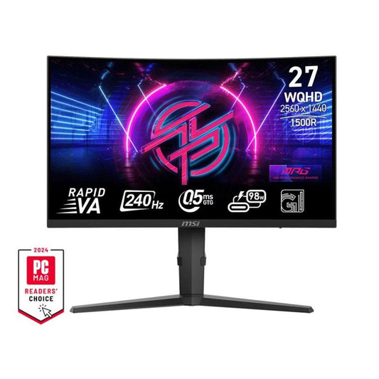 MSI MPG 275CQRXF 27" WQHD Rapid VA 240Hz 0.5ms Curved Gaming Monitor