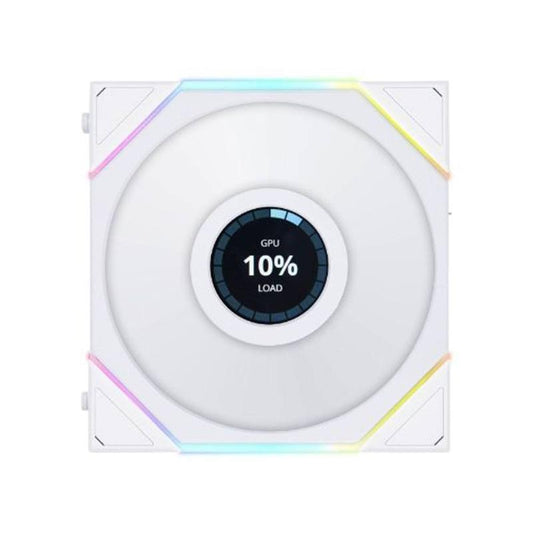 Lian Li Uni Fan TL120 LCD Reverse Wireless ARGB 120mm Fan - White (1-Pack)