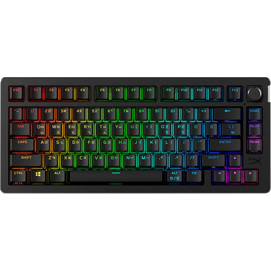 HyperX Alloy Rise 75 RGB Black Wireless Mechanical Keyboard, Red SW