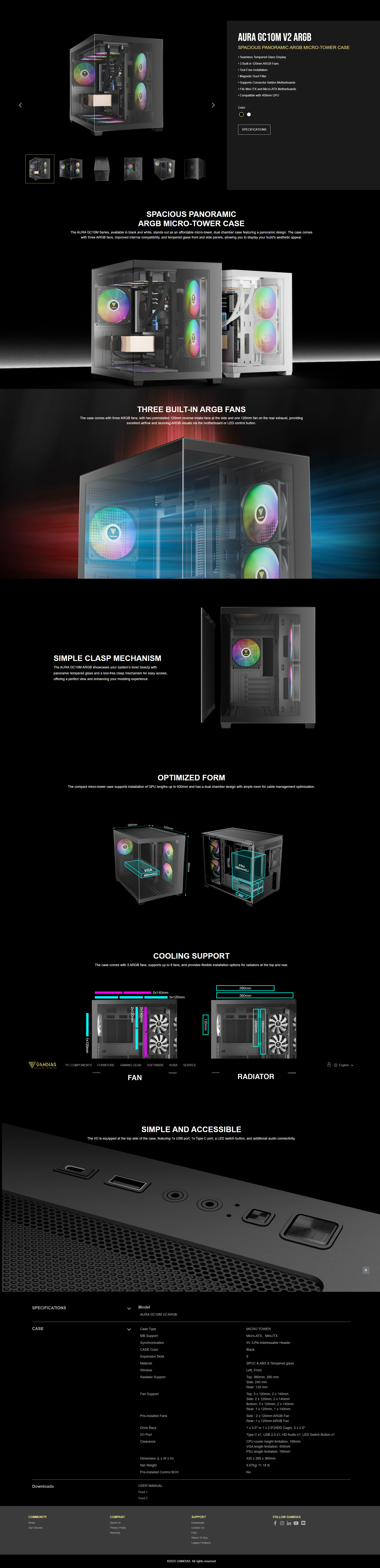 AURA GC10M V2 ARGB (3 fans included) long picture